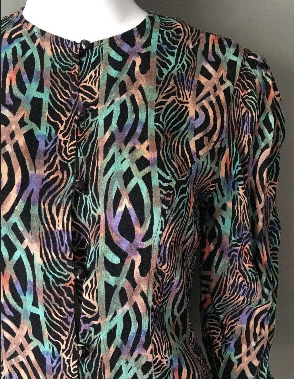 Vintage Silk Farm Top Blouse Size 4 Mint Condition