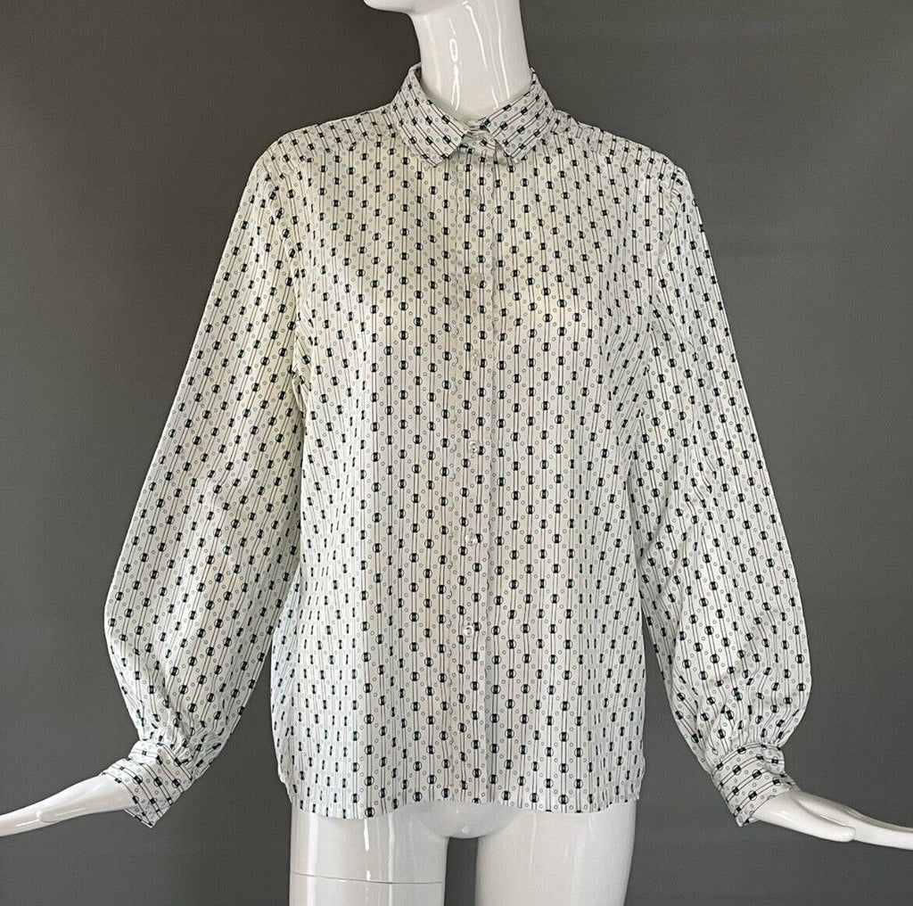 Vintage 70s Top Blouse M Excellent Condition