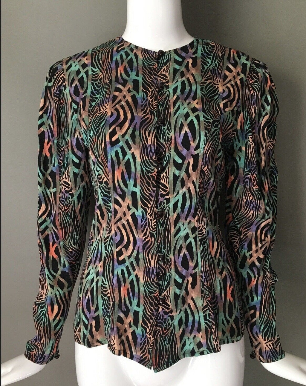 Vintage Silk Farm Top Blouse Size 4 Mint Condition