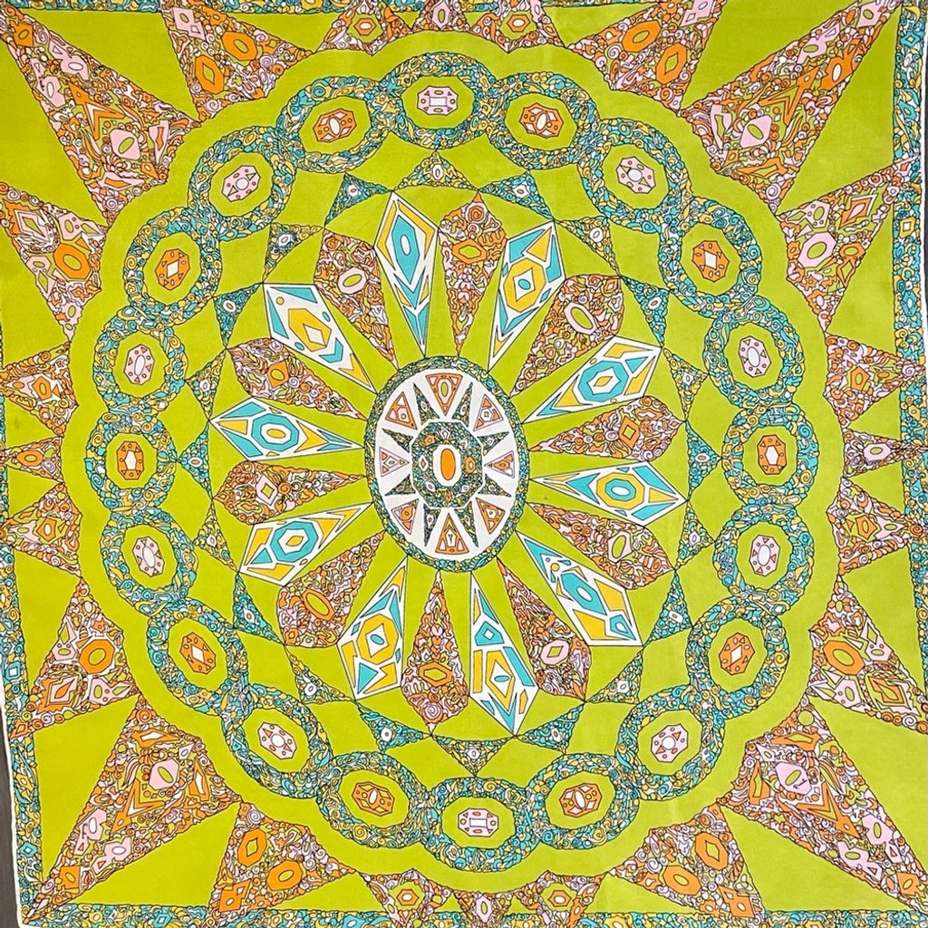 Vintage Emilio Pucci Silk Scarf 34 In Sq Good Condition