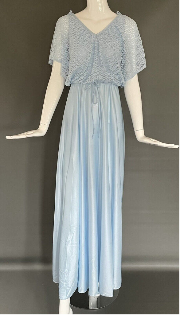 Vintage 70s Classic Bridesmaid Maxi Dress M